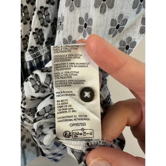 Pilcro Womens Plus Patchwork Button-Front Apron Tank Cottagecore Babydoll Sz 3X - Picture 9 of 9